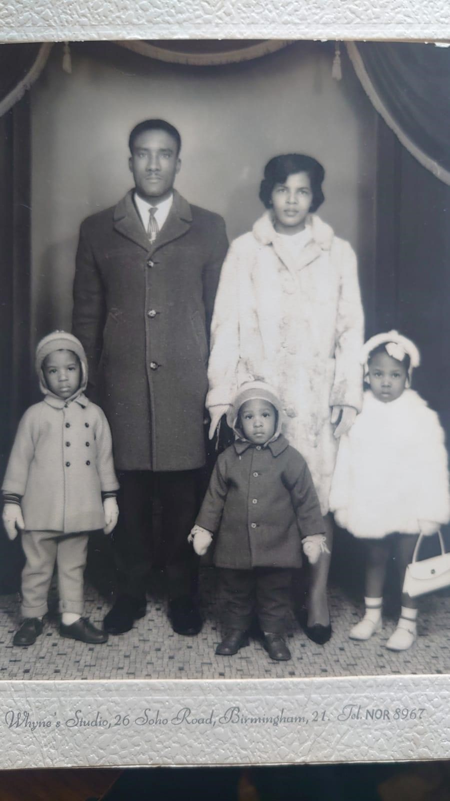 Virginia (aka Vee) Worrell with her family.